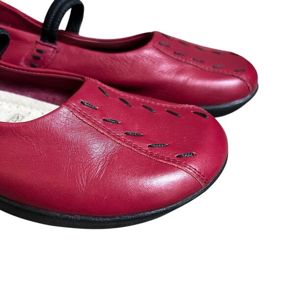Arcopedico Shawna Red Leather Mary Jane Ballet Shoes Flats Sz EU 40 US 9 - Picture 4 of 12